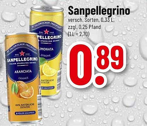 Sanpellegrino Erfrischungsgetränke in verschiedenen Sorten 0,33 L