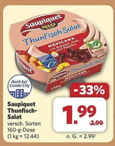 Saupiquet Thunfisch-Salat – Mexicana 160-g-Dose