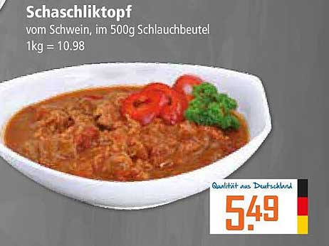 Schaschliktopf vom Schwein, im 500g Schlauchbeutel