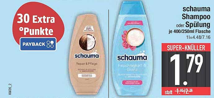 schauma Shampoo oder Spülung 400ml/250ml Flasche - Super-Knüller für nur 1,79