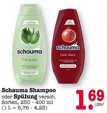 Schauma Shampoo oder Spülung, verschiedene Sorten, 250 - 400 ml
