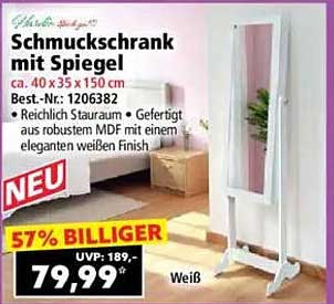 Schmuckschrank mit Spiegel