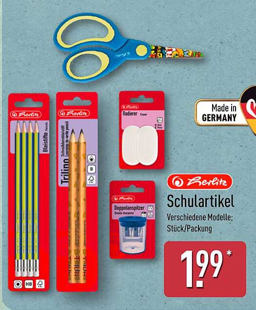 Schulartikel - verschiedene Modelle; Stück/Packung