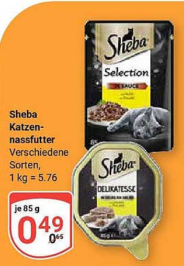 Sheba Katzennassfutter – Verschiedene Sorten