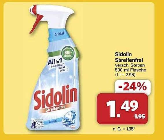 Sidolin Streifenfrei 500-ml-Flasche