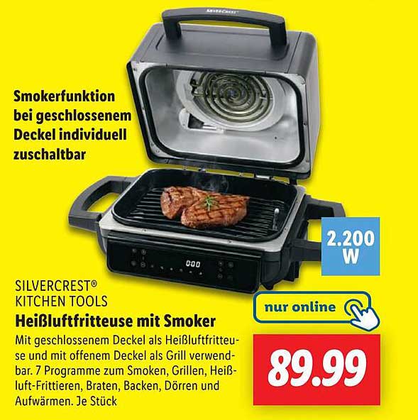 SILVERCREST® HEIßLUFTFRITTEUSE MIT SMOKER