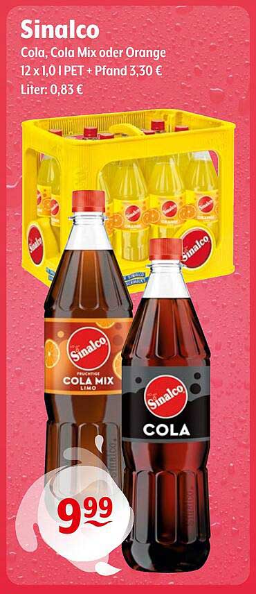 Sinalco Cola, Cola Mix oder Orange - 12 x 1,0 l PET