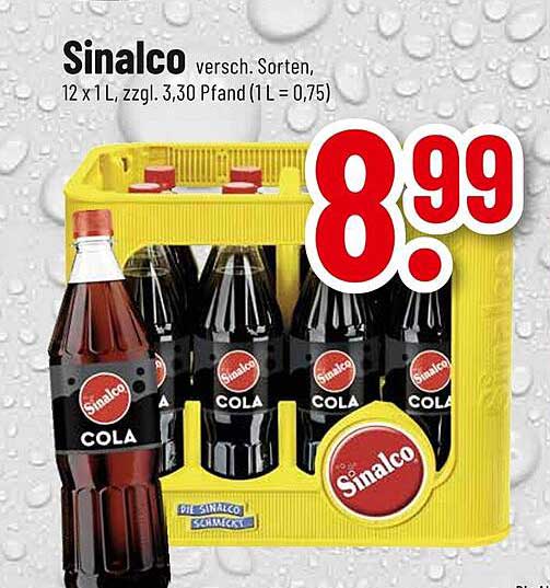 Sinalco Erfrischungsgetränke – 12 x 1 L für nur 8,99 €