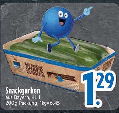 Snackgurken aus Bayern, Kl. I – 200 g Packung