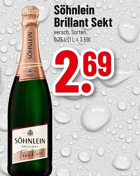 Söhnlein Brillant Sekt, verschiedene Sorten, 0,75 L