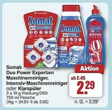 Somat Duo Power Experten Maschinenreiniger, Intensiv-Maschinenreiniger oder Klarspüler