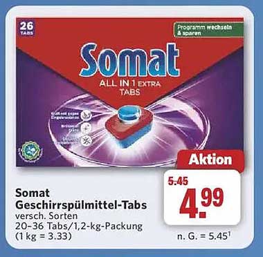 Somat Geschirrspültabs, 26 Tabs