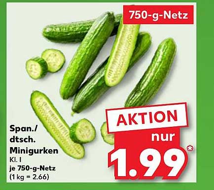 Span./ dt. Minigurken 750-g-Netz