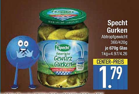 Specht Gewürz Gurken 360/420g