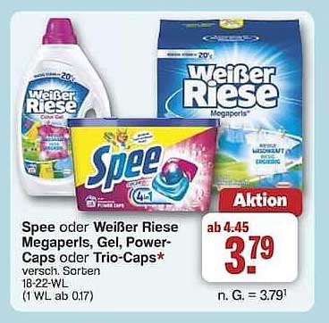 Spee oder Weißer Riese Megaperls, Gel, Power-Caps oder Trio-Caps
