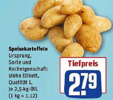 Speisekartoffeln 2,5 kg - Tiefpreis