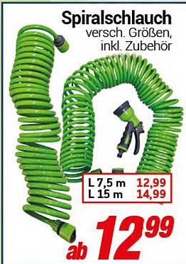 Spiralschlauch - Verschiedene Größen, inkl. Zubehör
