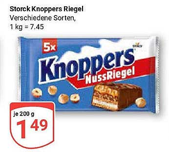 Storck Knoppers Riegel - verschiedene Sorten