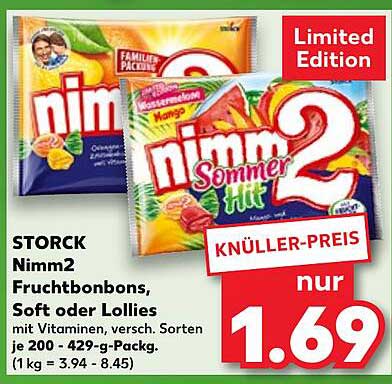 STORCK Nimm2 Fruchtbonbons, Soft oder Lollies - Limited Edition