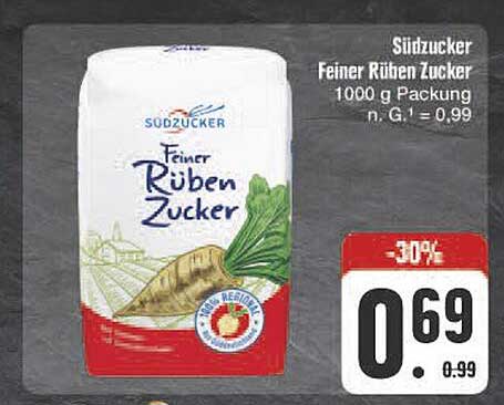 Südzucker Feiner Rübenzucker 1000 g Packung