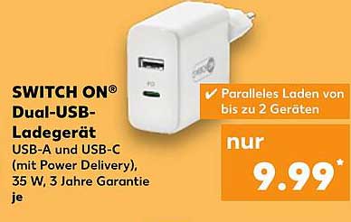 SWITCH ON® Dual-USB-Ladegerät