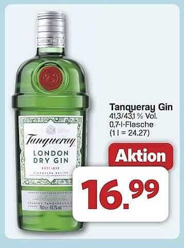 Tanqueray London Dry Gin, 0.7 l - Aktion!