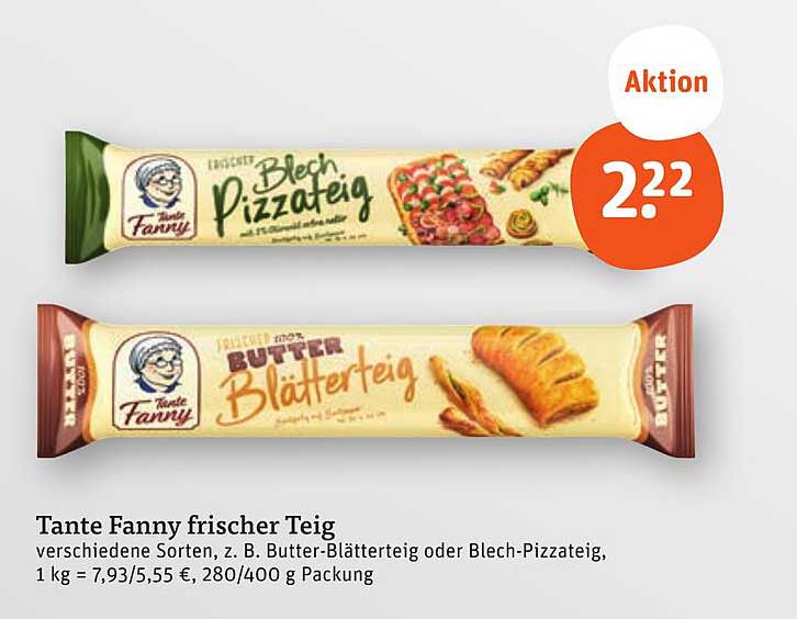 Tante Fanny frischer Teig