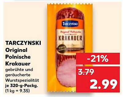 TARCZYNSKI Original Polnische Krakauer – 320 g Packung