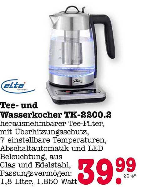 Tee- und Wasserkocher TK-2200.2 von Elta