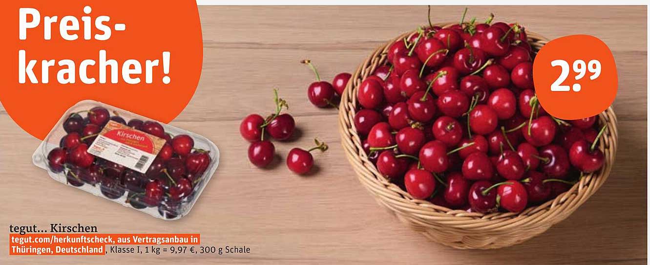 tegut... Kirschen 300 g Schale