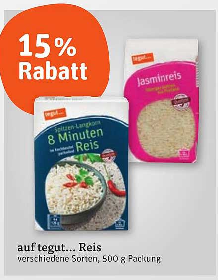 tegut... Reis - verschiedene Sorten, 500 g Packung