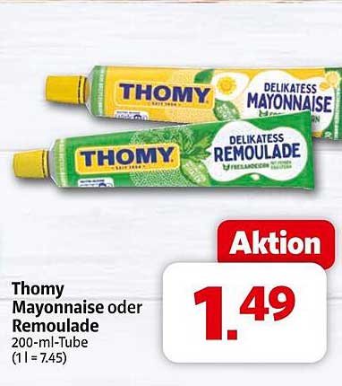 Thomy Mayonnaise oder Remoulade 200-ml-Tube