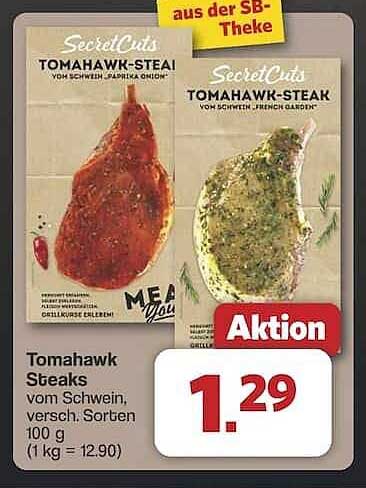 Tomahawk Steaks vom Schwein – Verschiedene Sorten