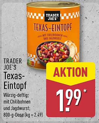TRADER JOE'S Texas-Eintopf 800-g-Dose