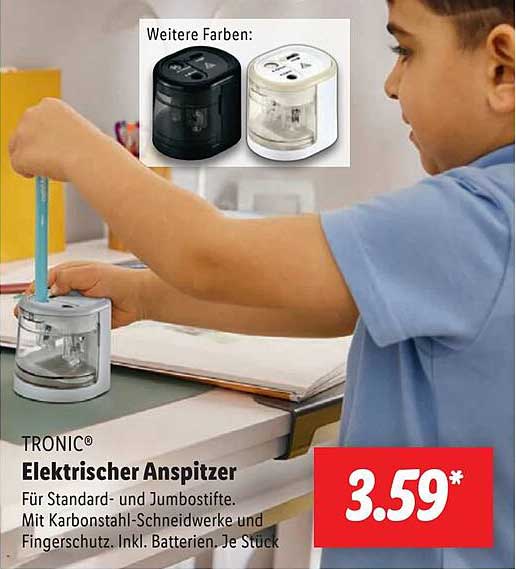 TRONIC® Elektrischer Anspitzer für Standard- und Jumbo-Stifte