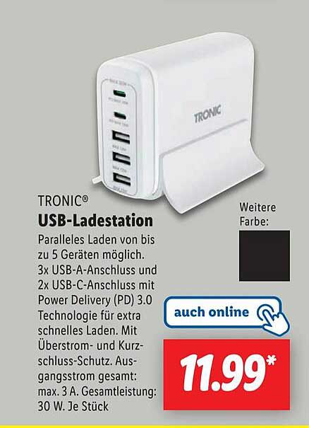 TRONIC® USB-Ladestation