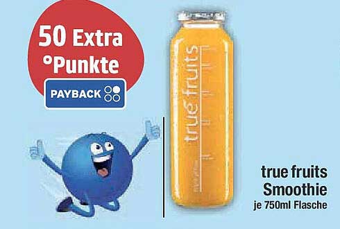 true fruits Smoothie je 750ml Flasche