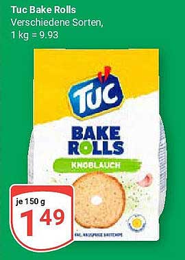 Tuc Bake Rolls - Knoblauchgeschmack, 150 g