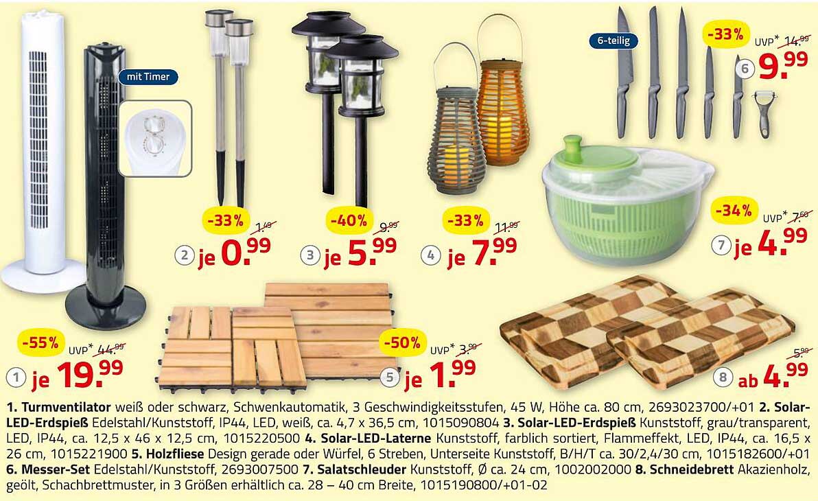 Turmventilator weiß oder schwarz, Schwenkautomatik, 3 Geschwindigkeitsstufen, 45 W