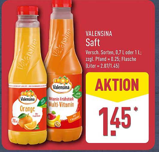 VALENSINA Saft - Verschiedene Sorten, 0,7 L oder 1 L