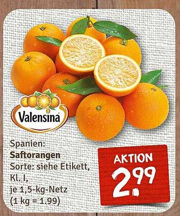 Valensina Saftorangen im 1,5-kg-Netz