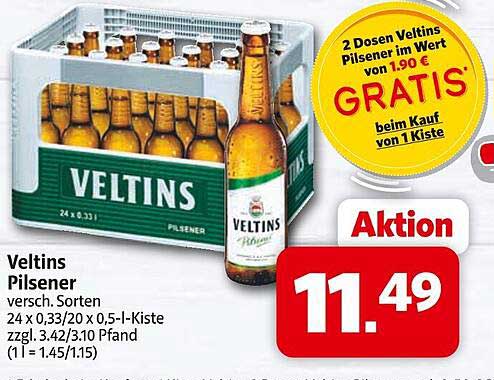 Veltins Pilsener – 24 Flaschen für den perfekten Genuss