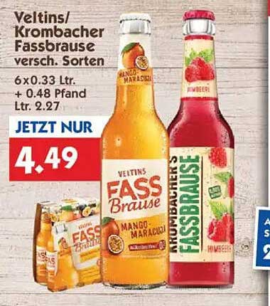 Veltins/Krombacher Fassbrause - verschiedene Sorten