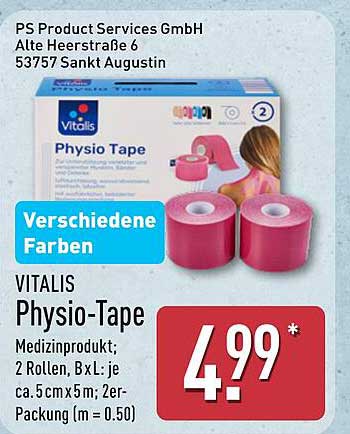 VITALIS Physio-Tape 2-Rollen-Packung