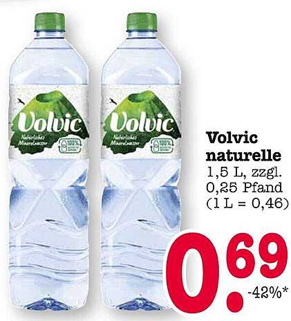 Volvic natürliche Mineralwasser 1,5 L - 0,69 €