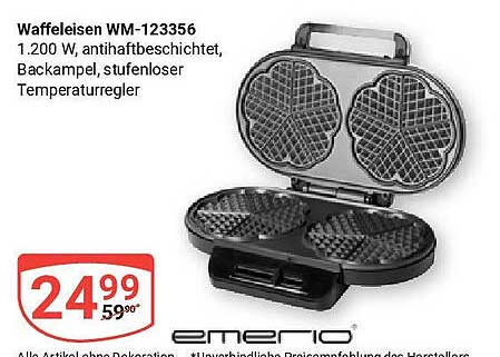 Waffeleisen WM-123356 von Emerio