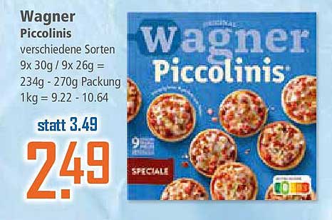 Wagner Piccolinis - Verschiedene Sorten