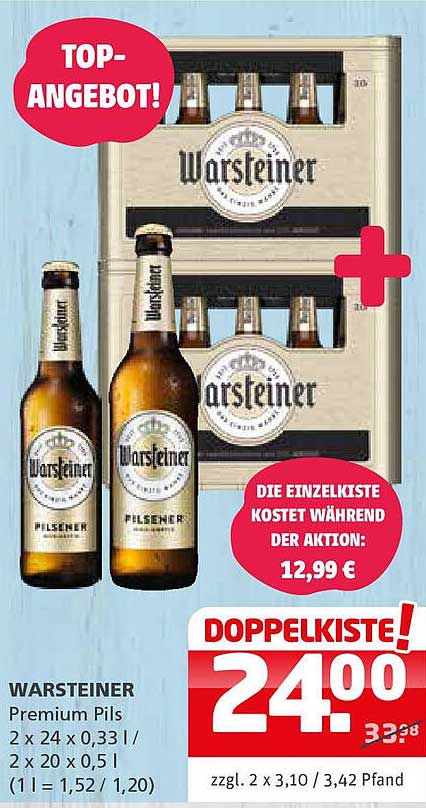 Warsteiner Premium Pils - Doppelpack Angebot