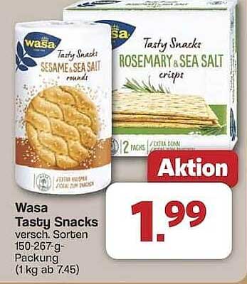 Wasa Tasty Snacks – Verschiedene Sorten
