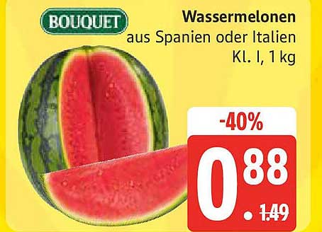 Wassermelonen aus Spanien oder Italien (Kl. I, 1 kg)